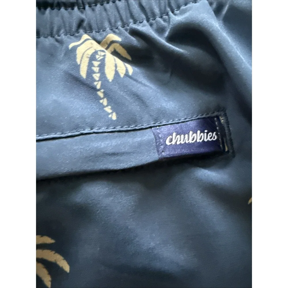 Chubbies The Midnight Swim Trunks Men's 2XL Blue‎ Palms Lined 5.5